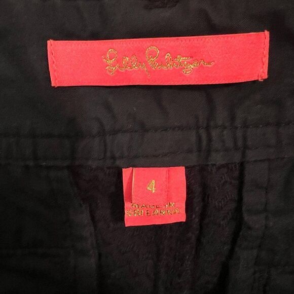 Lilly Pulitzer Navy Blue Waffle Texture Cotton Shorts Size 4 - Picture 4 of 7